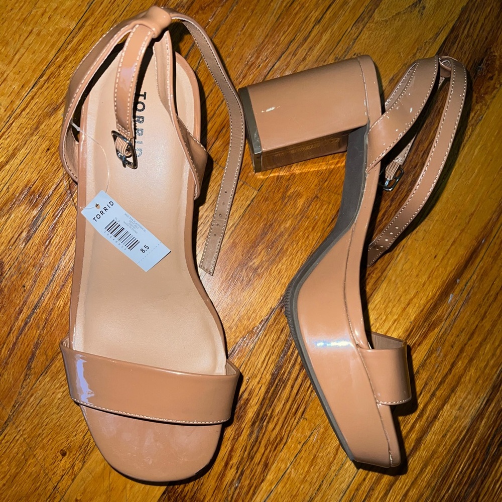 Torrid Nude Block Heel Sandals